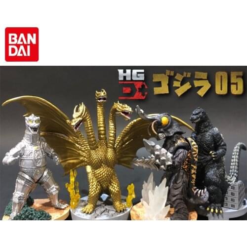Bandai Genuine EX Gashapon Godzilla 2019 Theater Version HG Series 05 Mecha Godzilla King Ghidorah Action Figure Model Toys