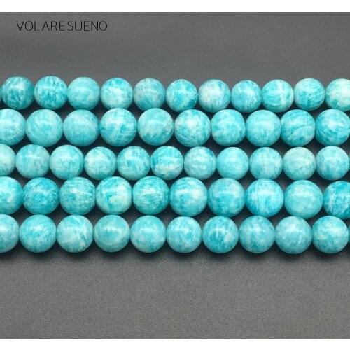 Amazonite Stone Natural Round Loose Beads15”Strand Pick 8/10mm Spacer Beads For Charm Bracelet Necklace Accessory Jewelry Making