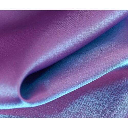 CF473 1m Changeable Purple Blue Tencel Cotton Fabric Imported Coloured Glaze Silk Satin Fashion Women Dress/Skirts Fabrics