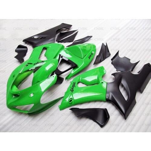For Kawasaki ZX6r 2005 - 2006 Bodywork for Kawasaki ZX6r 06 Green Black Bodywork ZX6r 636 05 Fairings Unpainted
