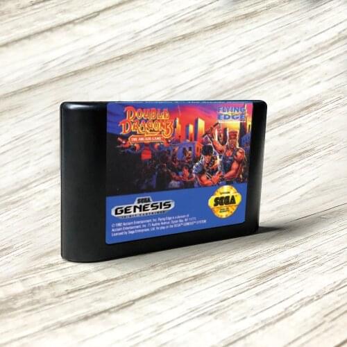 Double Dragon 3 The Arcade Game - USA Label Flashkit MD Electroless Gold PCB Card for Sega Genesis Megadrive Video Game Console