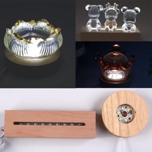 Resin Mold Led Display Base Resin Art Ornamen for DIY Resin Crafts Display Decoration