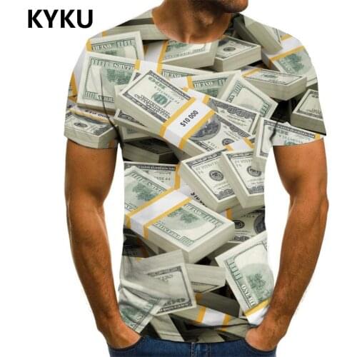 3d Tshirt Dollar T-shirt Men Money Anime Clothes Hip Hop Shirt Print Harajuku Tshirts Casual Short Sleeve Hip hop Cool Slim Tops