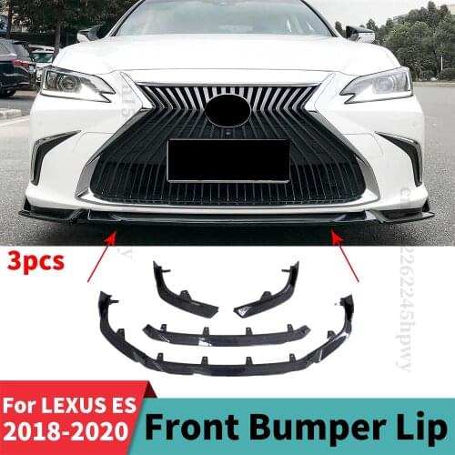 Front Bumper Lip Chin Body Kit Diffuser Spoiler Deflector Protector Guard Decoration Trim For Lexus ES 2018 2019 2020