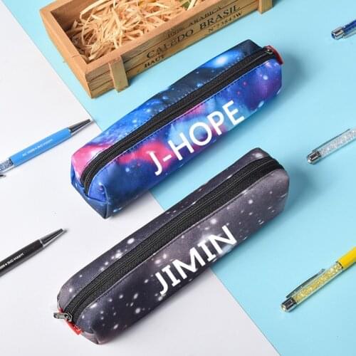KPOP JIN SUGA V JUNGKOOK JIMIN RM J-HOPE RMname Star pencil case student pencil bag cute men women around wholesale