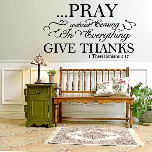 Cute pray Quote Self Adhesive Vinyl Wallpaper For Babys Rooms Diy Pvc Home Decoration Accessories
