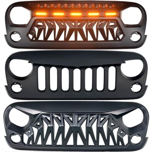 Modified Front Racing Grille Grills Fit For Jeep Wrangler Jk 2007-2017 Mesh Mask Cover Auto Grill Grills Exterior Car Accesories