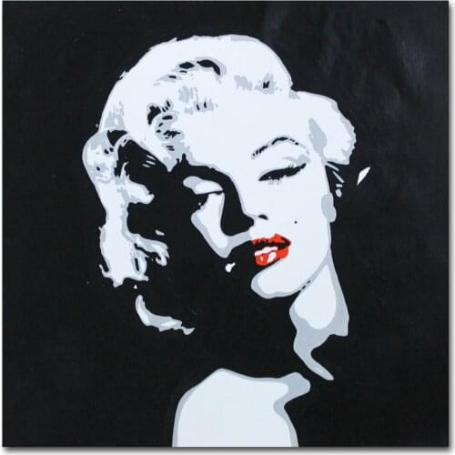 Monroe Art Painted by Hand Modern Canvas Wall Art for Bedroom Handmade Monroe Oil Painting for Wall Painting Home Decor