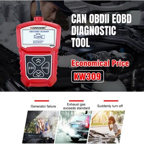 CAN OBD2 EOBD Car Diagnostic Tools Hand Held Multilingual Scan Code Reader For Honda Civic CR-V Accord Odyssey Fitsaloon City