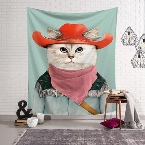 Cartoon animal hanging cloth, bedroom bedside wall decoration cloth, home decoration tapestry background cloth