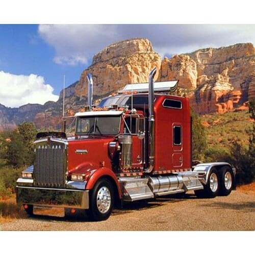 JMINE Div 5D Vintage Old Red Truck Full Diamond Painting cross stitch kits art High Quality Scenic 3D paint by diamonds