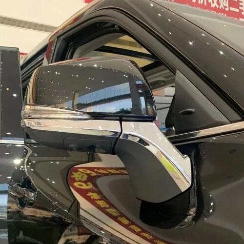 For Toyota Highlander 2021 2022 ABS Chrome Side Door Rearview Mirror Cover Trims Strip Car Exterior Accessories Sticker