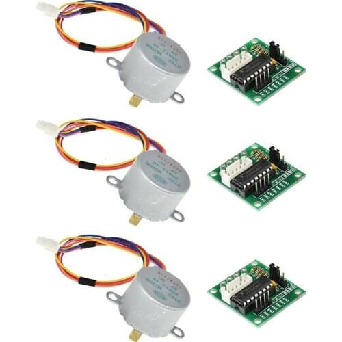 NEW 3 Sets 5V Stepper Motor 28BYJ-48 With Drive / Test Module Board ULN2003 5 Line For Arduino Driver Test Module High Quality