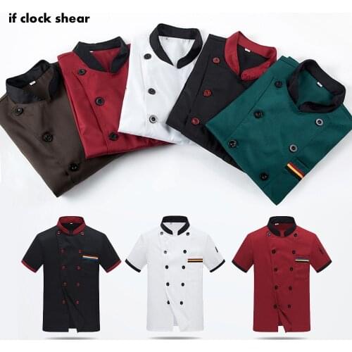 Wholesale Unisex Kitchen Chef Restaurant Uniform Shirt Service Bakery Breathable Double Breasted Chef Dress Chef Jackets apron