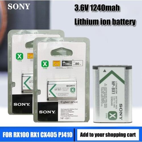 Sony Original 3.6v NP-BX1 NP BX1 NPBX1 1240mah Lithium Rechargeable Battery RX100 M7 M6 M5 M4 M3 x3000r as500 WX350 Camera Cell