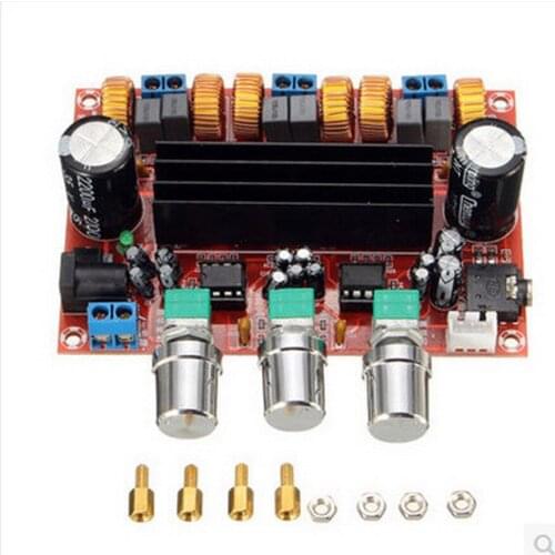 100pcs Manufactor 2.1 channel digital power amplifier board 12V-24V wide voltage 2*50W+100W TPA3116D2