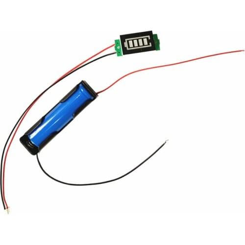 1S Lithium battery pack power indicator board with 1S 18650 battery holder power storage electric vehicle battery power display