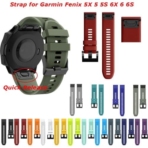 26 22 MM Watchband Strap for Garmin Fenix 5X 5 5S 3 3HR D2 S60 GPS Watch Quick ReleaseStainless steel strip Wrist Band Strap