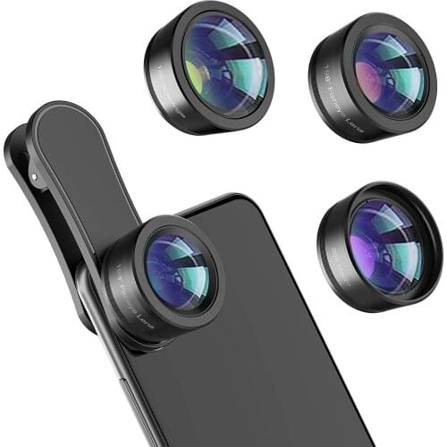 Wide Angle Fisheye Macro 3 in 1 Universal Mobile Phone Camera Lens