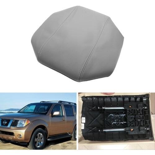 Car-styling Microfiber Leather Interior Center Control Lid Armrest Box Cover Trim For Nissan Pathfinder 2001 2002 2003 2004 Gray