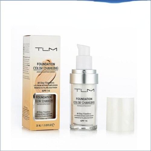 30ml Temperature Change Complexion Liquid Foundation Cream Concealer Hydrating Makeup Coverage Base Cosmetics Primer TSLM1