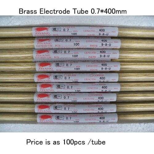 Ziyang Brass Electrode Tube Single Hole 0.7*400mm for EDM Drilling Machine