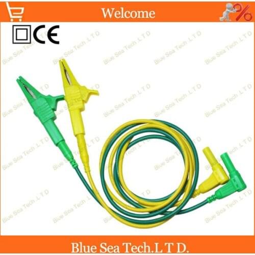 1 pair 1M multimeter pen extension test cable + 4mm jack test clip 13 AWG 2.5 sq silicone cable Free Shipping