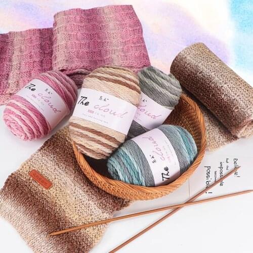 1PC=100g Crochet Scarf Yarn Thick Cotton Yarn Worsted Wool Thread For Hand Knitting Sweater knitted Beautiful Scarf Crochet Yarn