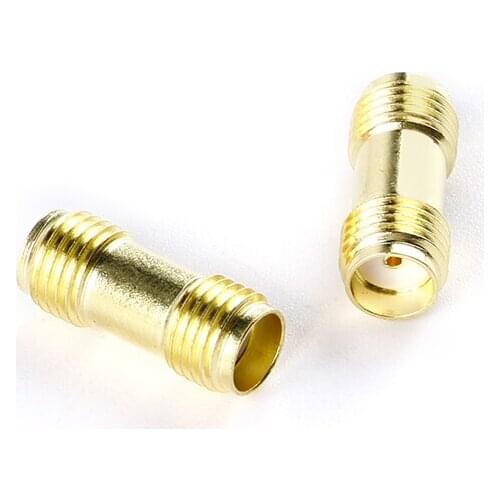 2pc SMA-KK RF adapter SMA female to SMA female connector Copper gold plated