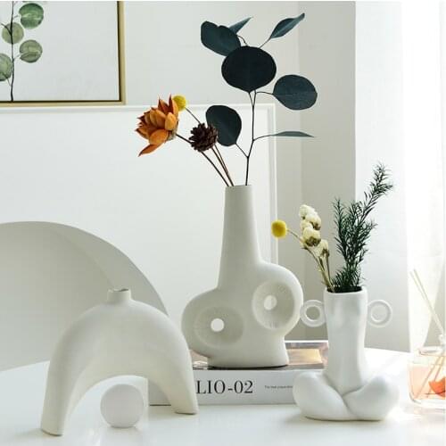 Abstract human body Art ceramic Flower Vase Living Room Decor dried Flower Vase Ornaments modern Home Room TV Porch Decoration
