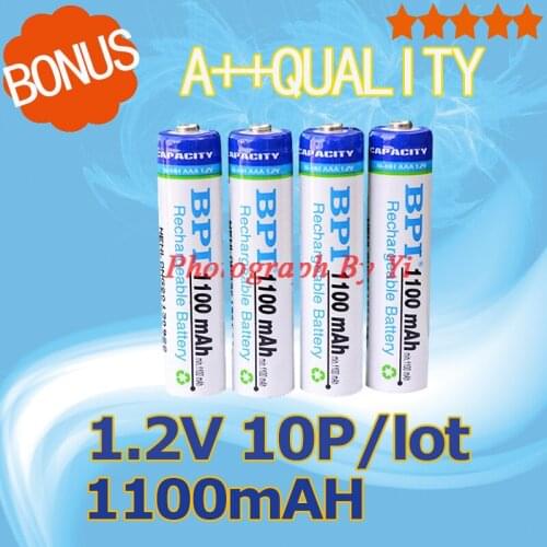High Capcity 10pcs/lot AAA 1100mAh 1.2V NI-MH battery rechargeable battery