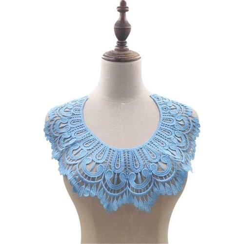 Dress Applique Milk Silk Blouse Costume Decor Accessories Fake Collar DIY Neckline Collar Sewing Trims White Black