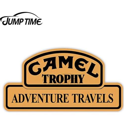 Jump Time Car Sticker Camel Trophy Vinyl Decal Rearview Mirror Decor Rear Windshield Stickers Waterproof Car Warp Accessories