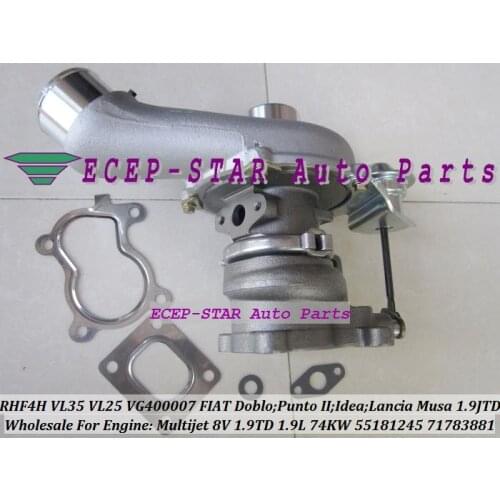 Free Ship RHF4H VF400007 VL35 VL25 55181245 71783881 Turbo For FIAT Doblo Punto II Idea Lancia Musa 2003- Multijet 8V 1.9L JTD