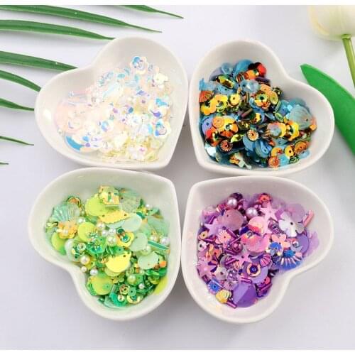 DIY Sequin For Craft Mix Star Flower Shell Leaf Shapes Sequins Lentejuelas Pearls Glass Seed Beads DIY Apparel Sewing & Fabric
