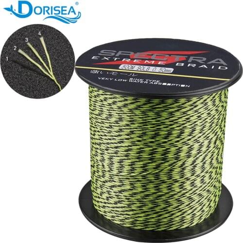DORISEA 4 Strands 100M 300M 500M 1000M 1500M 2000M PE Multifilame Braided Fishing Line 6LB -100LB Fishing Wire