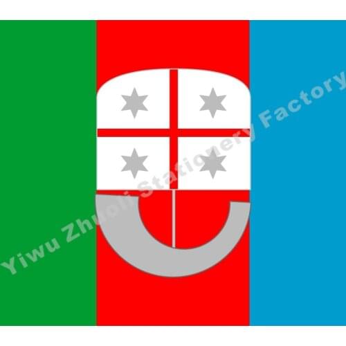 Italy of the Liguria of Flag 150X90cm (3x5FT) 120g 100D Polyester Double Stitched High Quality Banner Free Shipping