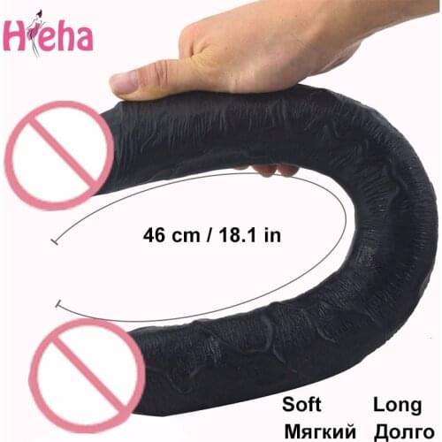 Hieha Super Long Double Dildos Dual Head Penis Huge Dick Female Masturbation Flexible Adult Sex Toys for Women Lesbian Gay Cock