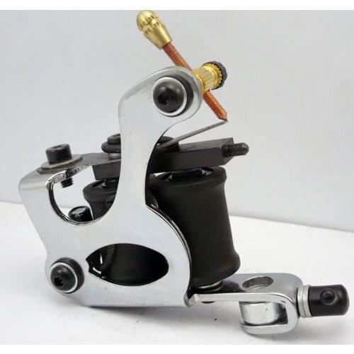 Chrome Tattoo Machine For Beginner Tattoo Apprentice Machine 10 Warps Coil Guns For Liner and Shader Free Shipping TM-351