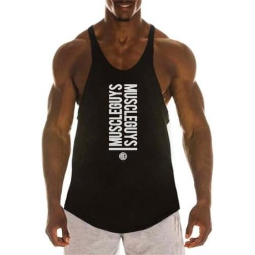 Men Vests Summer Sleeveless Shirts Gym Clothing Men Cotton Sports Casual Fitness Tanks Slim Fit Mens Bodybuilding Tank Tops