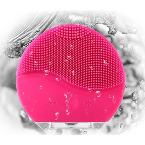 New Electric Facial Cleansing Brush Silicone Sonic Vibration Mini Cleaner Deep Pore Cleaning Skin Massage face brush cleansing
