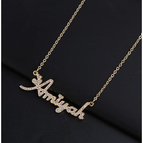 2019 New Custom Zirconia Necklace Name Necklaces Classic Womens Wedding Jewelry Fine Necklace Accessory Gift Dropshipping