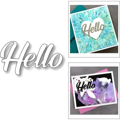 2020 New English Alphabet Sentiment Letter Word Hello Metal Cutting Dies For Making Greetings Card Paper Scrapbooking No Stamps