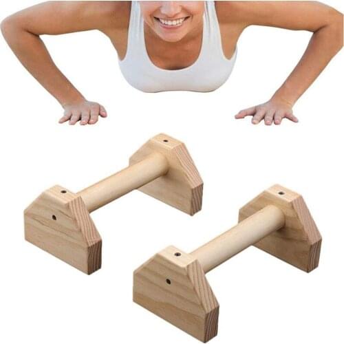 New Type Wooden Fitness push-ups Stands Gymnasium Exercise Training Chest H-shaped Calisthenics Handstand Parallel Rod Double