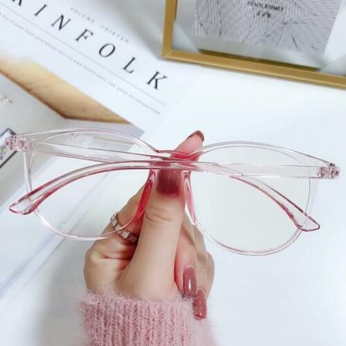 Unisex Anti Blue Light Glasses Retro Transparent Round Frame Computer Eyewear Fashion Bluelight Blocking Eyeglass for Women Men
