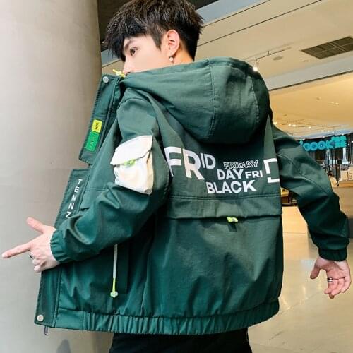 Coat Men Outerwear Mens Jacket Spring Autumn 2020 New Arrival South Korean Fashion Trend Instagram Overalls Casual Jacket Male