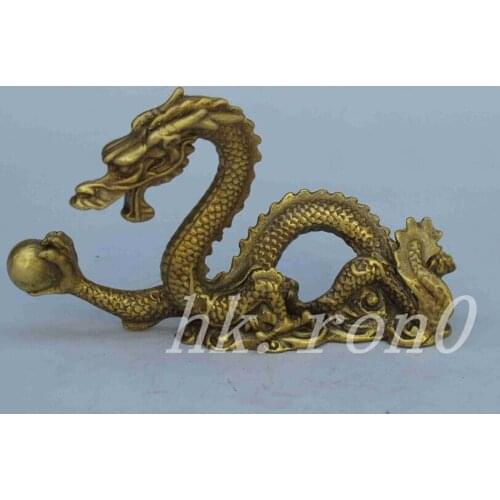 Elaborate myth of brass dragon zodiac animal dragon auspicious statue