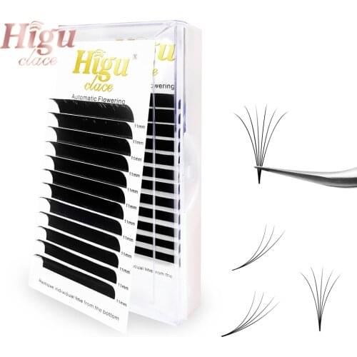 Easy Fan Eyelash Extension Bloom Individual Lashes Austomatic Flower Fast Self-Making Fans Camellia False Eyelashes Higuclace