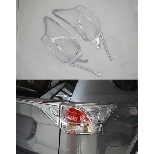 Car styling 2013 2014 ForMitsubishi Outlander Samurai ABS Chrome After headlight Lamp Cover