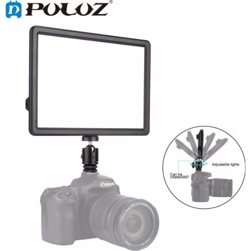 PULUZ Mini LED Video Light Photo Lighting on Camera Hot shoe Mount Dimmable LED Lamp for Canon Nikon Sony Camcorder DV DSLR